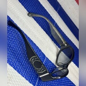 ✨🥳 Vintage Coach Alberta S845 Oval Shaped Rhinestone Black Sunglasses - Women’s